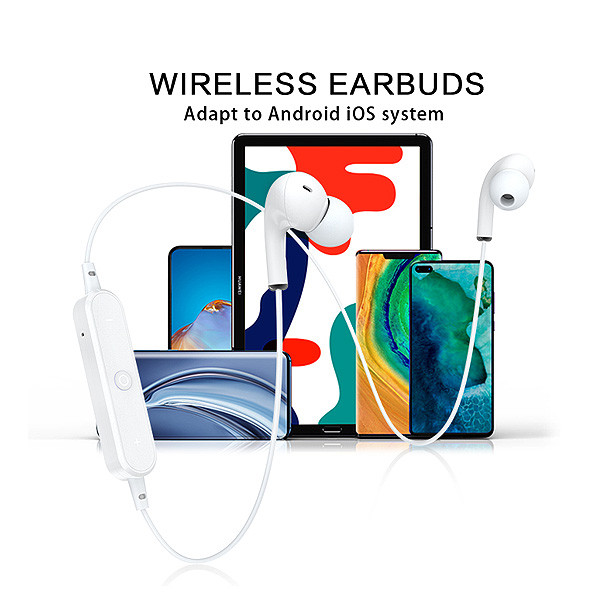 SŁUCHAWKI DOUSZNE STEREO BLUETOOTH DENMEN DL05 CZARNE KANAŁOWE 6973224871685