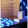 KABEL USB PD IPHONE DO TYP-C 3.1A SOMOSTEL LED NIEBIESKI 20W QUICK CHARGER QC 1M SMS-BY02 5904238704165