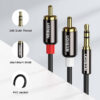 UGREEN KABEL STEREO 1,5M CHINCH RCA DO JACK 3,5 CALA METAL 5904238706237