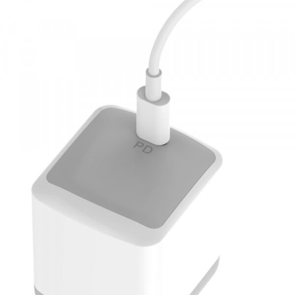 ŁADOWARKA SIECIOWA  20W + KABEL PD IPHONE BIAŁA SOMOSTEL POWER DELIVERY SMS-Q22 PD