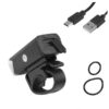 ZESTAW LAMP ROWEROWYCH Z AKUMULATOREM PRZÓD 1-LED 3 STOPNIE ŚWIECENIA TYŁ 5-LED KABEL MICRO USB LXR20201 5902270781892