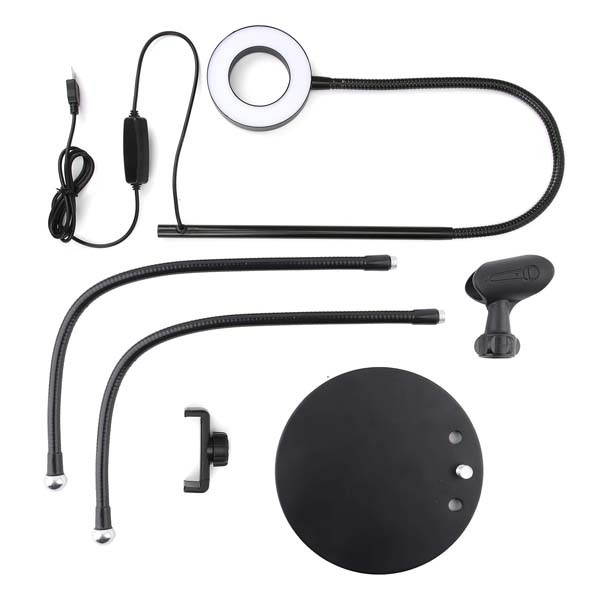 ECOBOX LAMPA LED PIERŚCIENIOWA SELFIE RING MAKIJAŻ STATYW