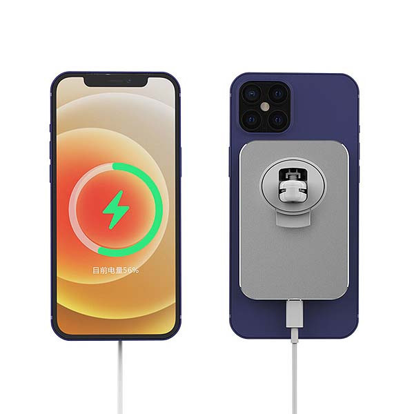 ŁADOWARKA BEZPRZEWODOWA 15W UCHWYT SAMOCHODOWY BIAŁA MAGSAFE IPHONE / ANDROID