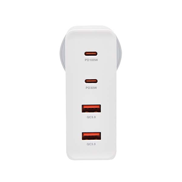 SAMSUNG ŁADOWARKA SIECIOWA 100W + 30W GaN BIAŁA SOMOSTEL POWER DELIVERY Q24 2XTYP-C PD + 2XUSB