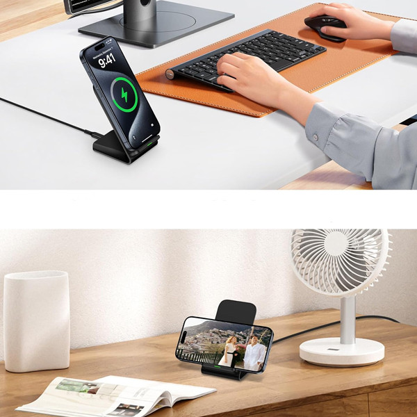 ECOBOX ŁADOWARKA INDUKCYJNA BEZPRZEWODOWA QI CZARNA FAST CHARGER