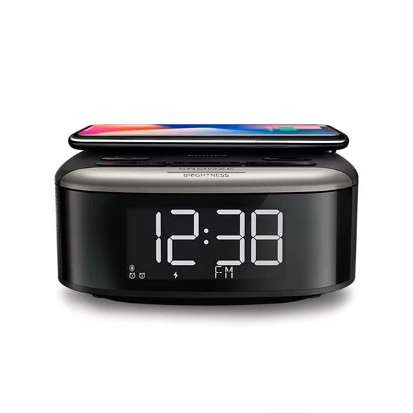 CYFROWE RADIO FM BUDZIK ALARM ZEGAR BLUETOOTH Z ŁADOWARKĄ Qi PHILIPS TAR7606/10 4895229121638