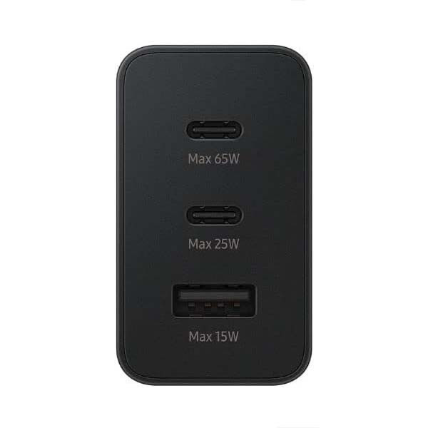 SAMSUNG ŁADOWARKA SIECIOWA PD 2xUSB-C 1xUSB EP-T6530NBEGEU 65W CZARNY BOX 8806092673885