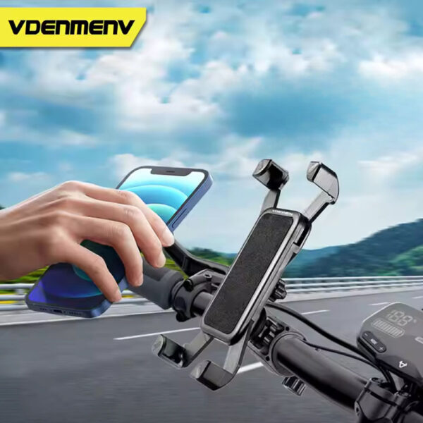 DENMEN UCHWYT MOTOCYKLOWY ROWEROWY CZARNY DH18 6973224877670