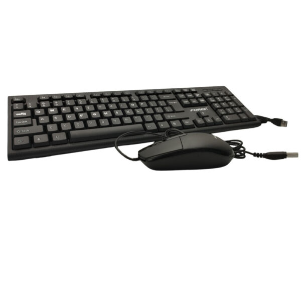 FOREV KLAWIATURA PRZEWODOWA + MYSZ ZESTAW  CZARNA FV-68 5904238716397