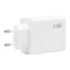 ECOBOX ŁADOWARKA SIECIOWA GAN PD 2xTYP-C 1xUSB 65W TA6530 BIAŁA