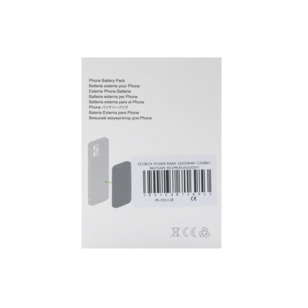 ECOBOX POWER BANK 10000MAH  BIAŁY MAGSAFE  BEZPRZEWODOWY 5904238716946