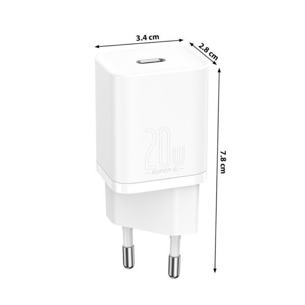 BASEUS Ładowarka sieciowa USB-C Type-C PD QC3.0 20W 3311 - uniwersalny CCSUP-B02 6953156230002
