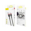 KABEL USB DO TYP-C BASEUS CAFULE 3A 1M (CZERWONO-CZARNY) 6953156278219