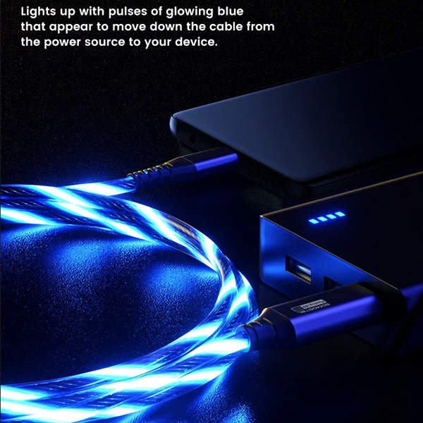 KABEL USB PD IPHONE DO TYP-C 3.1A SOMOSTEL LED NIEBIESKI 20W QUICK CHARGER QC 1M SMS-BY02 5904238704165