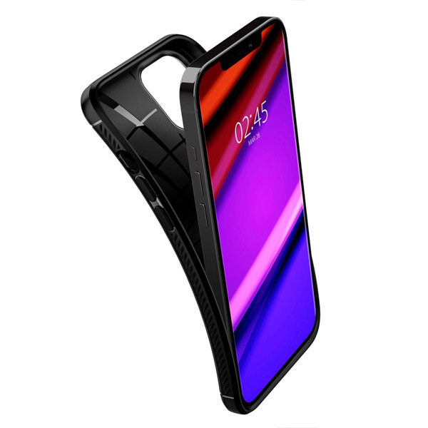 SPIGEN RUGGED ARMOR IPHONE 13 MATTE BLACK ETUI POKROWIEC BACK CASE CZARNY 8809811852165