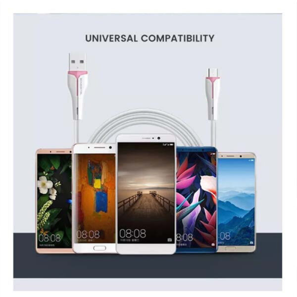 KABEL USB IPHONE 2,4A SOMOSTEL BIAŁY 2400mAh QUICK CHARGER 1M POWERLINE SMS-BP08 5904238713365
