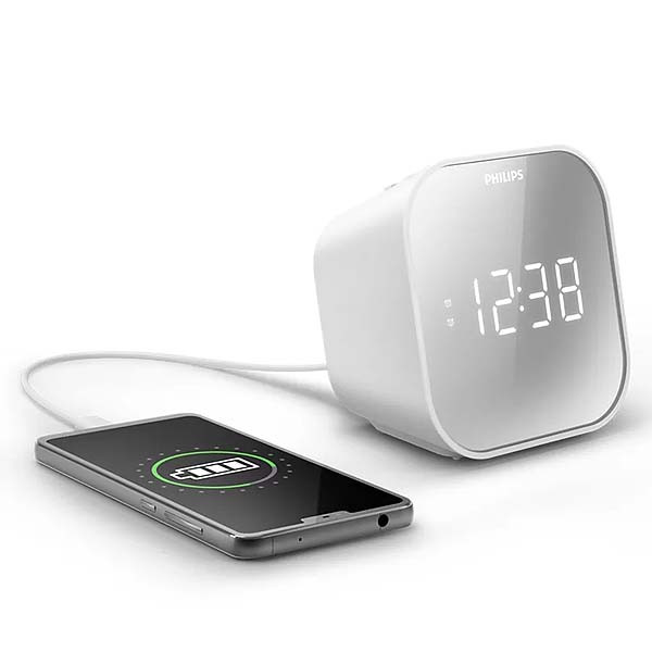 CYFROWE RADIO FM LUSTRZANE BUDZIK ALARM ZEGAR USB PHILIPS TAR4406/12 4895229116658