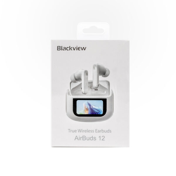 Blackview Słuchawka bluetooth AirBuds 12 TWS BT 5.4 LCD BIAŁY 400mAh 6931548319726