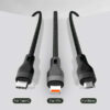 ZESTAW ECOBOX TRANSMITER FM  12/24 V BLUETOOTH 2 X USB + PD 20W + KABEL USB 3W1  CZARNY 2,4A