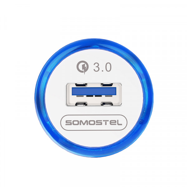 ŁADOWARKA SAMOCHODOWA 3A BIAŁA SOMOSTEL 3100mA QUICK CHARGE QC 3.0 SMS-A46