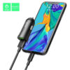 ŁADOWARKA SAMOCHODOWA 12W CZARNA DENMEN 2.4A 2400mA DUAL FAST CHARGING DZ07 ALUMINIOWA 6973224872385
