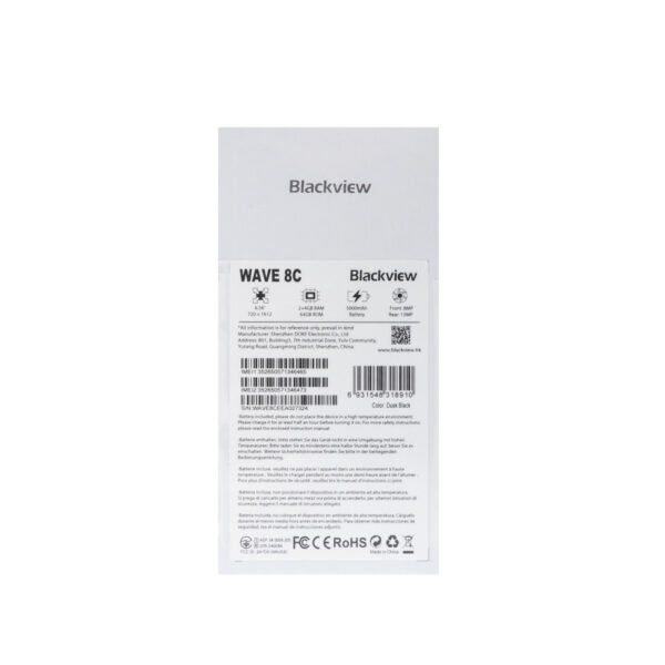BLACKVIEW SMARTFON WAVE 8c 2GB+4GB/64GB BLACK 6931548318910