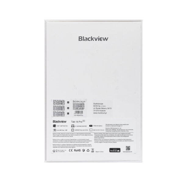 Blackview Tablet Tab 16 PRO LTE 8+16GB/256GB 11cali 6931548316800
