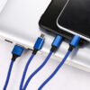 KABEL USB 3W1 3.4A SOMOSTEL NIEBIESKI 3400mAh QUICK CHARGER QC 3.0 1,2M POWERLINE SMS-BW03 5902012966907