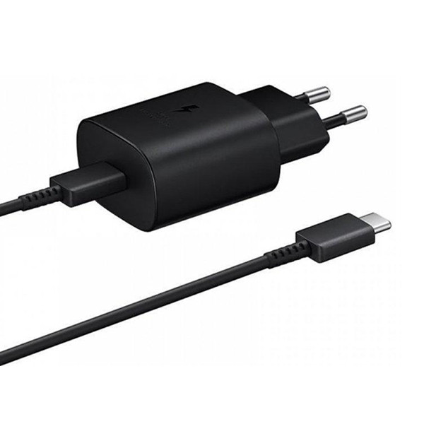 SAMSUNG ŁADOWARKA SIECIOWA TYP-C 3A 25W CZARNY EP-TA800 + KABEL TYP-C - TYP-C DG977 5415247293583
