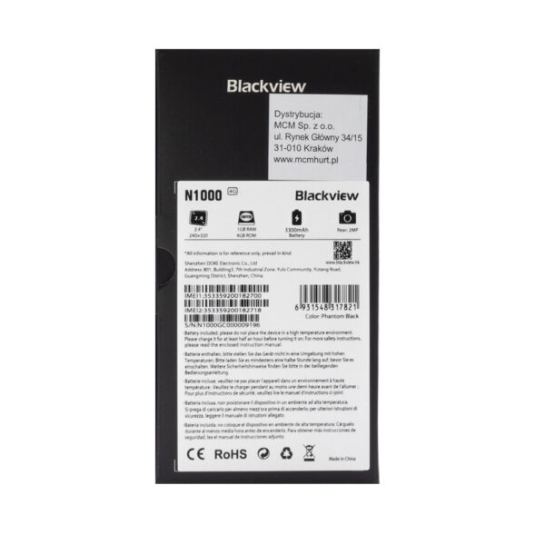 BLACKVIEW TELEFON WZMOCNIONY N1000 6931548317821