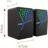 FOREV GŁOŚNIKI STERO CZARNE PC PODŚWIETLANE FV-206 5904238716366