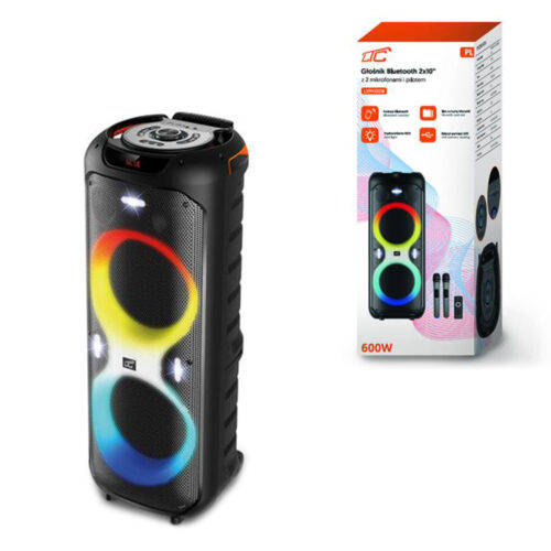 LTC GŁOŚNIK BLUETOOTH, 2X10 600w +2 MIKROFONY