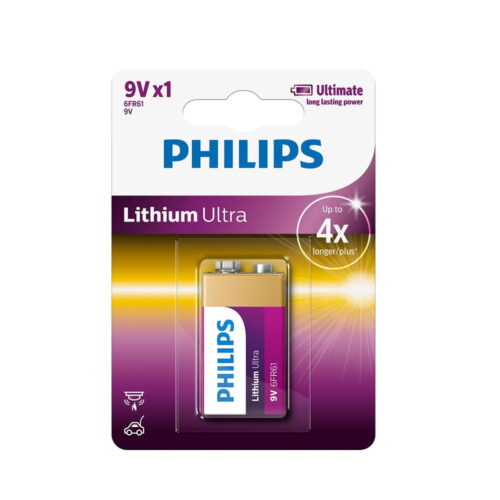 Philips bateria litowa 9V ultra   Phil-6FR61LB1A/10 8712581644277