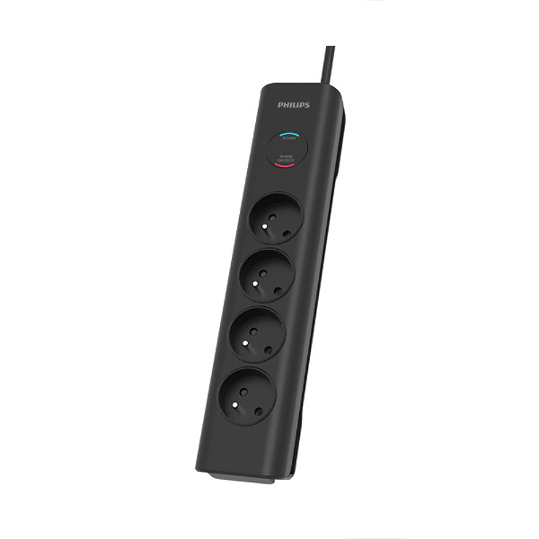 PRZEDŁUŻACZ SIECIOWY PHILIPS LISTWA ZASILAJĄCA PRZEPIĘCIOWA 4 GNIAZDA 2M CZARNY 16A SPN7040BA/60 4895229118324