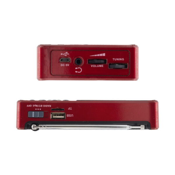 DARTEL PRZENOŚNE RADIO ANALOGOWE Z FUNKCJĄ BLUETOOTH RD-180 CZERWONE 5901947680575