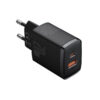 ŁADOWARKA SIECIOWA BASEUS COMPACT QUICK CHARGER, USB, USB-C, 20W (CZARNA) 6953156207233