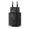ŁADOWARKA SIECIOWA BASEUS COMPACT QUICK CHARGER, USB, USB-C, 20W (CZARNA) 6953156207233