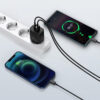 ŁADOWARKA SIECIOWA BASEUS COMPACT QUICK CHARGER, USB, USB-C, 20W (CZARNA) 6953156207233
