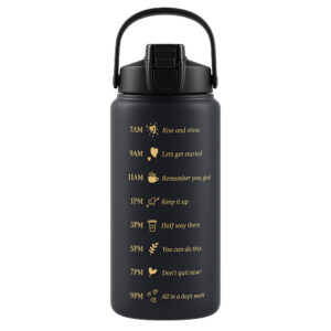 TRUSTY BUTELKA SPORTOWA / MOTYWACYJNA BIDON REFILL CZARNA ZŁOTY 2000ml