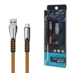ECOBOX KABEL USB TYP-C 2.4A ZŁOTY QUICK CHARGER QC 3.0 1M BW02