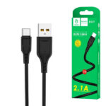 Denmen Kabel D23 USB - Typ-C 2.1A 12W 2m QC3.0 Czarny D23T