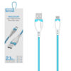 Somostel Kabel USB - microUSB 2.1A 18W 1.2m Quick Charge QC3.0 Niebieski SMS-BP04