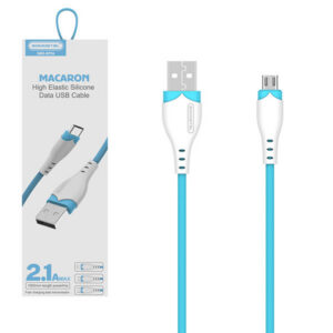 Somostel Kabel USB - microUSB 2.1A 18W 1.2m Quick Charge QC3.0 Niebieski SMS-BP04