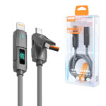 Somostel kabel 4w1 LCD USB / Typ-C - Lightning / Typ-C 60W/27W 1m szary SMS-BJ14
