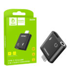 ADAPTER HF TYP-C DENMEN CZARNY AUDIO JACK + ZASILANIE DU09
