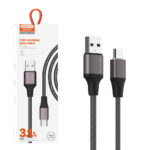 Somostel kabel podświetlany USB - Typ-C 3.1A 1.2m czarny SMS-BW25