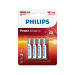 Philips Bateria Power alkaline AAA LR03 LR3 Power Alkaline 4szt