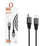 Somostel kabel podświetlany wzmacniany Typ-C - Lightning 3.1A 1m SMS-BW25