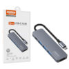 Somostel Adapter host 3xUSB+TYP-C+HDMI + kabel Typ-C - Typ-C 60W Srebrny SMS-BZ08