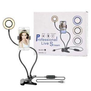 ECOBOX LAMPA LED + UCHWYT UNIWERSALNY RING SELFIE LAMPKA 12W